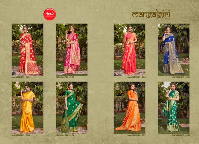 Apple Mangalgiri 2 Fancy Festive Wear Cotton Silk Designer Saree Collection